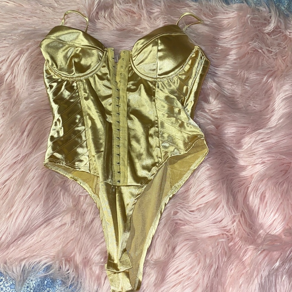 Gold body suit
